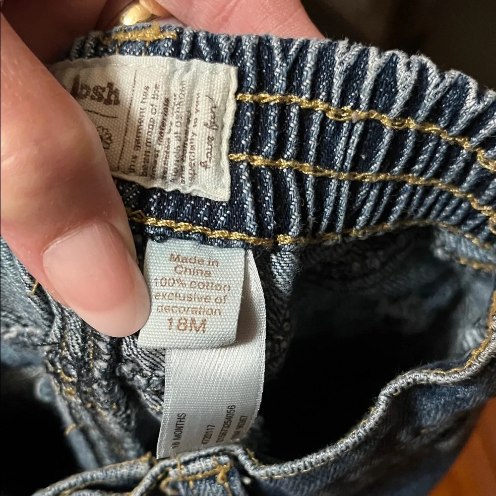 OshKosh B'gosh Classic Girls Blue Denim Jeans Size 18 Months